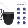Унитаз подвесной Qtap Robin New Ultra Quiet безободковый с сиденьем Soft-close MATT BLACK (QT13332381ASMB)