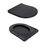 Унитаз подвесной Qtap Robin New Ultra Quiet безободковый с сиденьем Soft-close MATT BLACK (QT13332381ASMB)