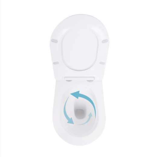 Унитаз подвесной Qtap Robin Ultra Quiet безободковый с сиденьем Soft-close WHITE (QT13332381AW)
