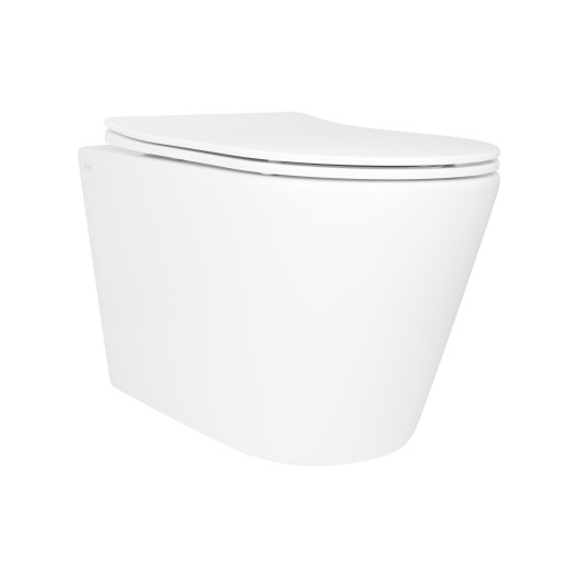 Унитаз подвесной Qtap Scorpio безободковый Ultra Quiet с сиденьем Soft-close (QT14332380AW)