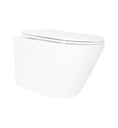 Унитаз подвесной Qtap Swan безободковый с сиденьем Soft-close (QT16335180W)
