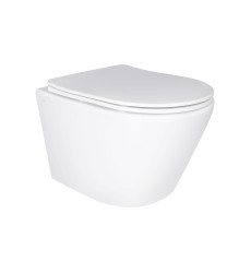 Унитаз подвесной Qtap Swan безободковый Ultra Quiet с сиденьем Soft-close QT16335179W