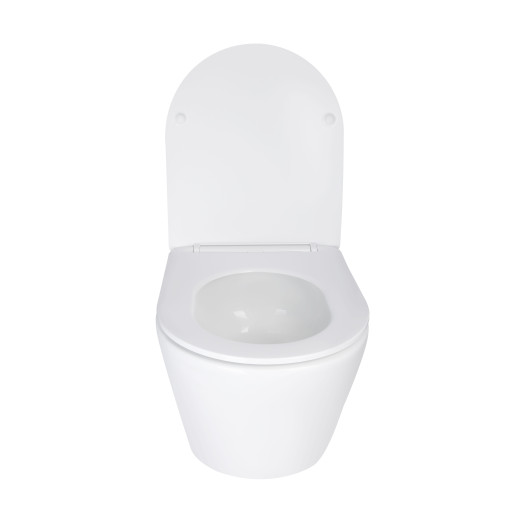 Унітаз підвісний Qtap Swan безободковий Ultra Quiet з сидінням Soft-close QT16335179W Унітаз підвісний Qtap Swan безободковий Ultra Quiet з сидінням Soft-close QT16335179W