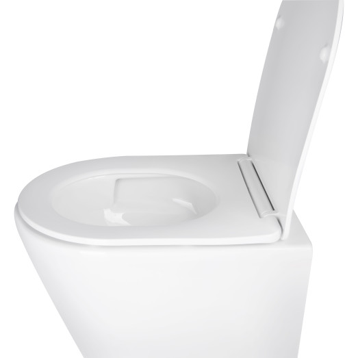 Унітаз підвісний Qtap Swan безободковий Ultra Quiet з сидінням Soft-close QT16335179W Унітаз підвісний Qtap Swan безободковий Ultra Quiet з сидінням Soft-close QT16335179W