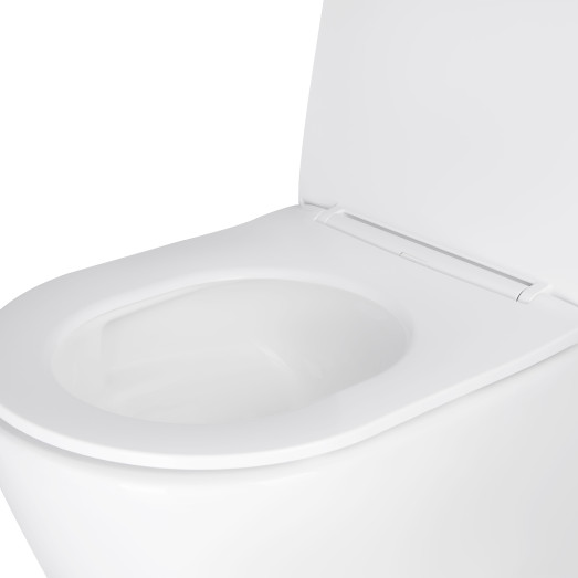 Унітаз підвісний Qtap Swan безободковий Ultra Quiet з сидінням Soft-close QT16335179W Унітаз підвісний Qtap Swan безободковий Ultra Quiet з сидінням Soft-close QT16335179W