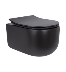 Унитаз подвесной Qtap Taurus безободковый с сиденьем Soft-close (QT2433084EUQMB)