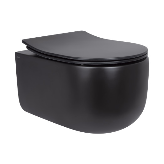 Унитаз подвесной Qtap Taurus безободковый с сиденьем Soft-close (QT2433084EUQMB)