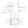 Унитаз подвесной Qtap Taurus безободковый с сиденьем Soft-close (QT2433084EUQMB)