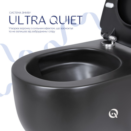 Унитаз подвесной Qtap Taurus безободковый с сиденьем Soft-close (QT2433084EUQMB)