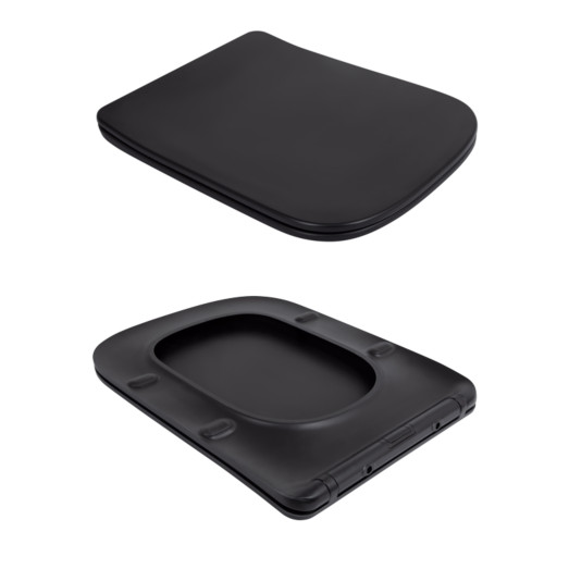 Унитаз подвесной Qtap Tern New Ultra Quiet безободковый с сиденьем Soft-close MATT BLACK (QT17332303ASMB)
