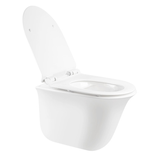 Унитаз подвесной Qtap Virgo безободковый с сиденьем Soft-close QT1833051ERW Унитаз подвесной Qtap Virgo безободковый с сиденьем Soft-close QT1833051ERW