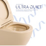 Унитаз подвесной Qtap Robin Ultra Quiet Beige с сиденьем Soft-close (QT13332381ASSB)