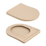 Унитаз подвесной Qtap Robin Ultra Quiet Beige с сиденьем Soft-close (QT13332381ASSB)