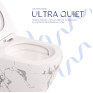 Унитаз подвесной Qtap Robin Ultra Quiet Marble с сиденьем Soft-close (QT13332381ASMR)