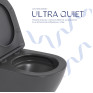 Унитаз подвесной Qtap Robin Ultra Quiet Anthracite с сиденьем Soft-close (QT13332381ASAN)