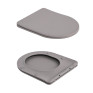 Унитаз подвесной Qtap Robin Ultra Quiet Stone Grey с сиденьем Slim Soft-close (QT13332381АSSG)