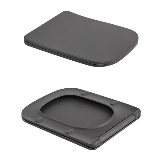 Унитаз подвесной Qtap Tern Ultra Quiet Anthracite с сиденьем Soft-close (QT17332303ASAN)
