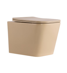 Унитаз подвесной Qtap Tern Ultra Quiet Beige с сиденьем Soft-close (QT17332303ASSB)