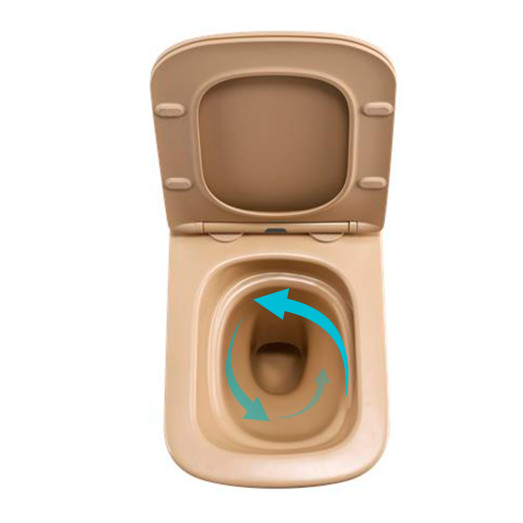 Унитаз подвесной Qtap Tern Ultra Quiet Beige с сиденьем Soft-close (QT17332303ASSB)