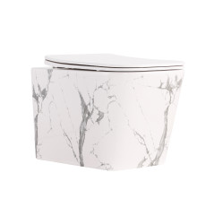 Унитаз подвесной Qtap Tern Ultra Quiet Marble с сиденьем Soft-close (QT17332303ASMR)
