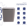 Унитаз подвесной Qtap Tern Ultra Quiet Stone Grey с сиденьем Soft-close (QT17332303ASSG)