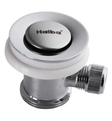 Рычажный донный клапан для умывальника Haiba POP-UP с переливом (Цвет хром) 1 1/4'' (AC0019)