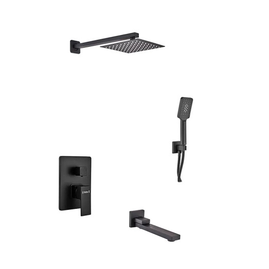 Встроенная душевая система Haiba Kubus 009 (Inner) Black (HB3949)