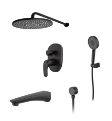 Встроенная душевая система со смесителем Koer KB-64008-05 черная (KR3477)