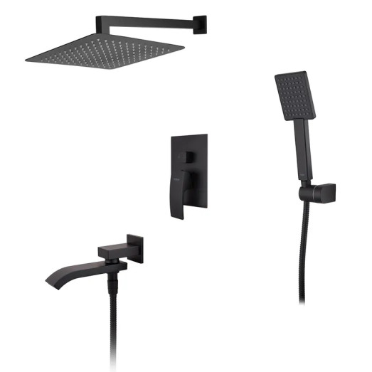 Встроенная душевая система со смесителем Koer KB-66007-05 черная (KR3465)