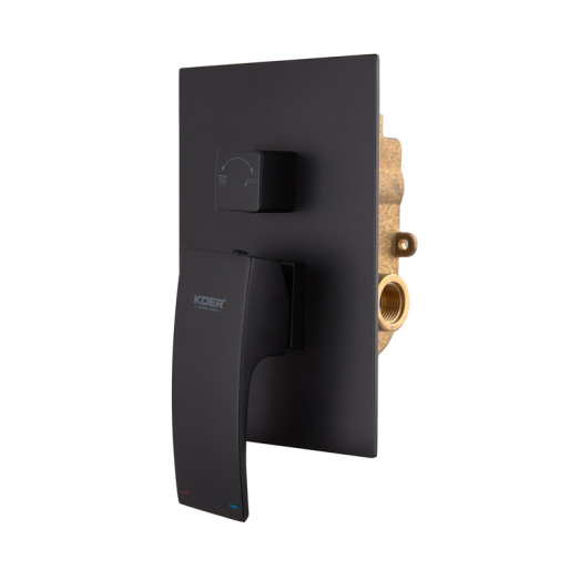 Встроенная душевая система со смесителем Koer KB-66007-05 черная (KR3465)