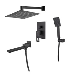 Встроенная душевая система со смесителем Koer KB-66009-05 черная (KR3509)
