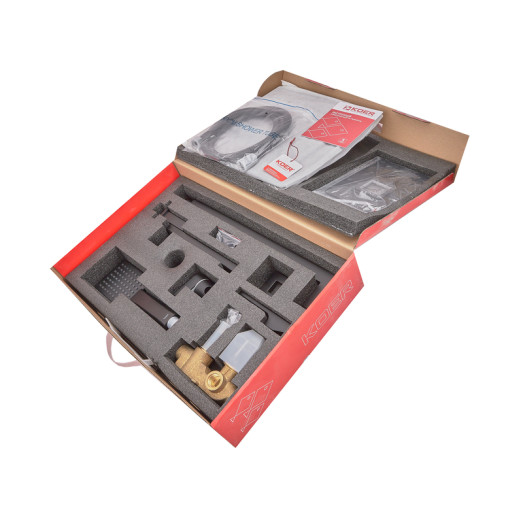 Встроенная душевая система со смесителем Koer KB-66009-05 черная (KR3509)