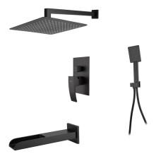 Встроенная душевая система со смесителем водопад Koer KB-68007-05 черная (KR3467)