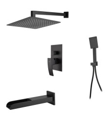 Встроенная душевая система со смесителем водопад Koer KB-68007-05 черная (KR3467)