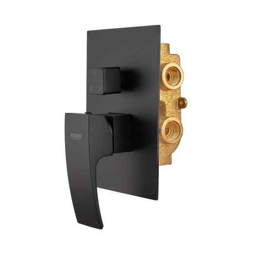 Встроенная душевая система со смесителем водопад Koer KB-68007-05 черная (KR3467)