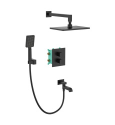 Вбудована душова система з термостатом Koer KB-67011-05 чорна (KR4727)