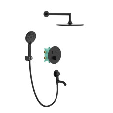 Вбудована душова система з термостатом Koer KB-67012-05 чорна (KR4729)