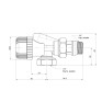 Вентиль двухугловой Icma 1/2" ВН №878 (81878AD06)