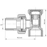 Вентиль угловой 1/2x1/2 Koer KR.902 (KR0003)