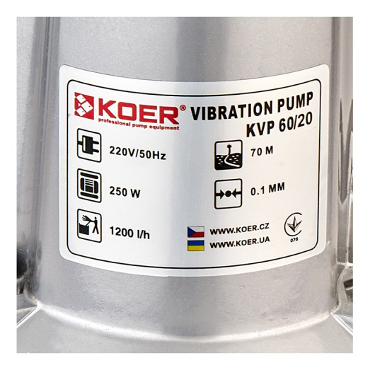 Свердловинний вібраційний насос Koer KVP 60/20 (KP3144)