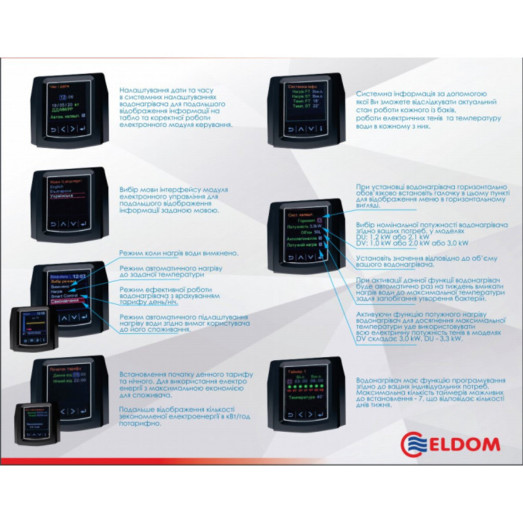 Бойлер Eldom GALANT DRY 80 3x 1000 W DV080DW-W ELDOM
