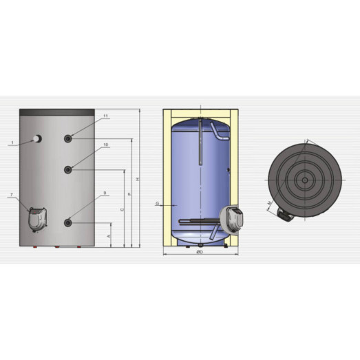 Бойлер комбінований Eldom Titan 300 9.0 kW FV30067