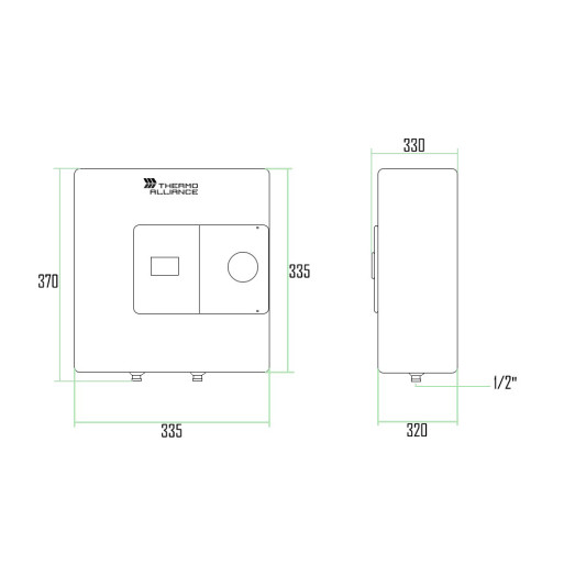 Бойлер Thermo Alliance 15 л над мийкою вертикальний, мокрий ТЕН 1,5 кВт (SF15X15N)