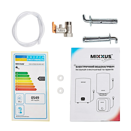Водонагреватель «Цилиндр» MIXXUS EWH-07100 ROUND WET накопительный 100 л, мокрый тэн 1,5 kW (WH0603)