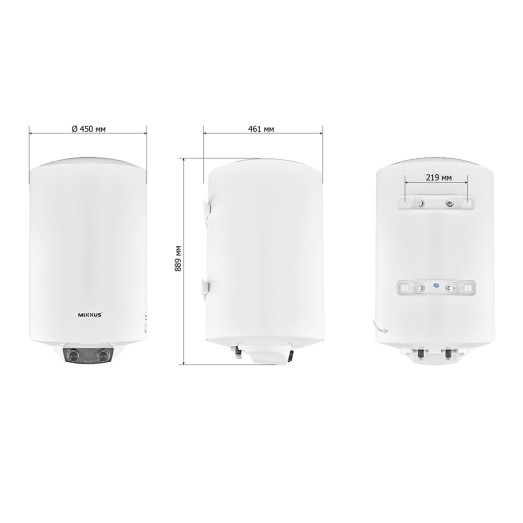 Водонагреватель «Цилиндр» MIXXUS EWH-08100 ROUND DRY накопительный 100 л, сухой тэн 2 kW (WH0610)