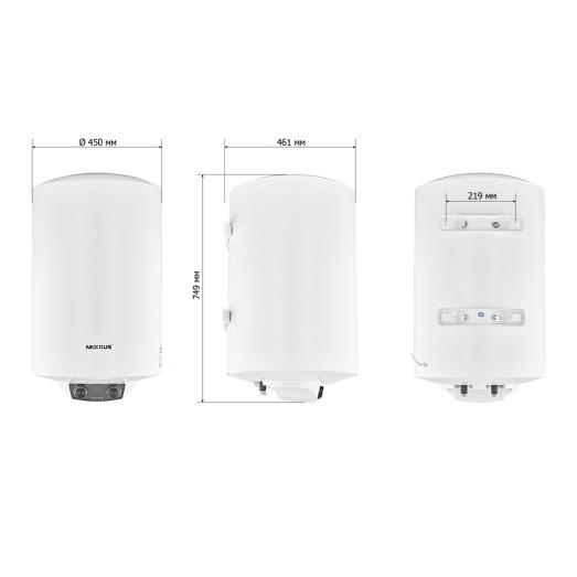 Водонагреватель «Цилиндр» MIXXUS EWH-08080 ROUND DRY накопительный 80 л, сухой тэн 2 kW (WH0609)