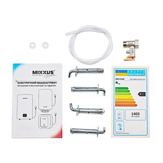 Водонагреватель «Цилиндр» MIXXUS EWH-08080 ROUND DRY накопительный 80 л, сухой тэн 2 kW (WH0609)
