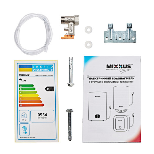 Водонагреватель «Под мойку» MIXXUS EWH-1210 SMALL UNDER накопительный 10л, мокрый тэн 1,5kW (WH0604)