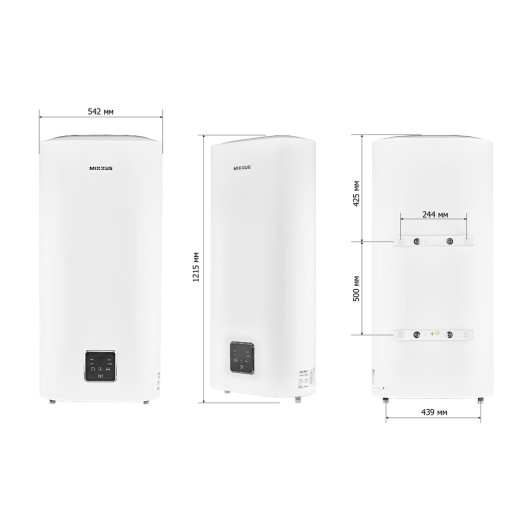 Водонагреватель «Плоский» MIXXUS EWH-10100 FLAT DRY накопительный 100 л, сухой тэн 2 kW (WH0599)