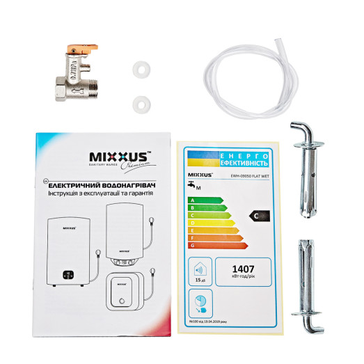 Водонагреватель «Плоский» MIXXUS EWH-09050 FLAT WET накопительный 50 л, мокрый тэн 2 kW (WH0594)